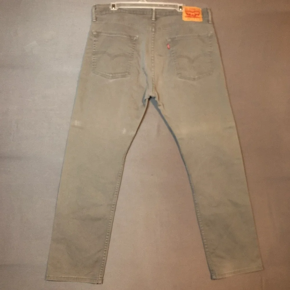 Levis 513 Jeans Mens Slim Straight Grey Denim 36x30